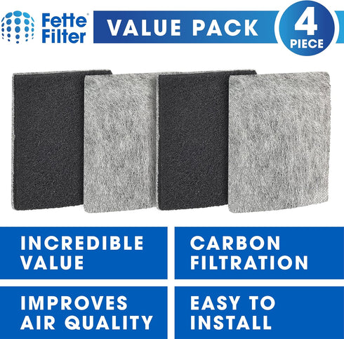 FLT200 Air Purifier Filter Compatible with GermGuardian Filter Q for AP201/AC225 Air Purifiers - Pack of 4