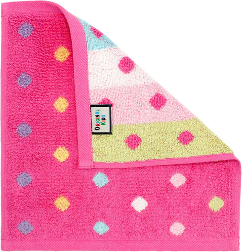 ORIGINAL KIDS Set 12 100% 12x12 Wash Cloth - Bath Time Sugar and Spice of Washcloths - Cotton Jacquard Super Soft
