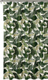 Lush Decor Tropical Paradise Shower Curtain, Fabric Leaf Rainforest Print, 72" x 72", Green