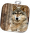 3D Rose Gray Wolf-Folsom City Zoo-California-Us05 Tau0105-Tananarive Aubert Pot Holder, 8" x 8"