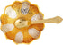 SATVIK 1 Pc 4 Inch Designer Gold Silver Plated Lotus Flower Dessert Bowl with Spoon Set, Embossed Serving Bowl for