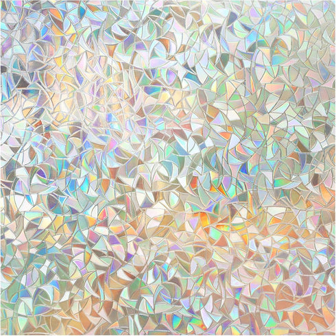 DOWELL Window Privacy Film, Rainbow Decorative Stained Glass Clings, 23.6 x 78.7 inches