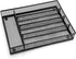 LIANYU Silverware Utensil Drawer Organizer - 5 Compartments Steel Mesh Tray with Foam Feet, Black