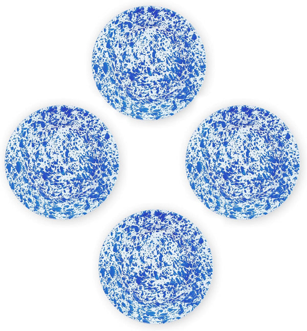 Dinner Plate, 10.25 inch, Blue/White Splatter by Enamelware