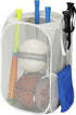 Simple Houseware Mesh Pop-Up Laundry Hamper Basket with Side Pocket, Gray - 2 Pack