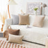 Home Brilliant Linen Pillow Covers 18x18 Set of 2 Decorative Beige Throw Pillows Cover for Couch