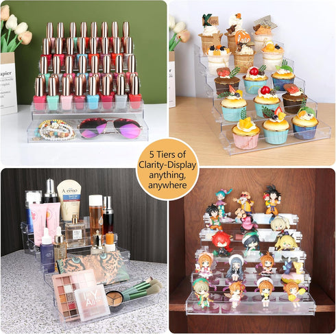 Spice Rack, No Tool Needed Self-derived Snap On Assembly Shelf for Kitchen Cabinet Organizer (5 Tier)