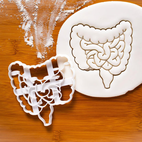 Set of 3 Gastrointestinal Anatomy Cookie Cutters (Intestines, Liver, Stomach) - Bakerlogy