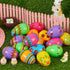 36 3.15'' JOYIN Toy PCs Plastic Printed Bright Easter Eggs, Over Tall Fillable Empty Eggs Bulks for Easter Hunt, Basket
