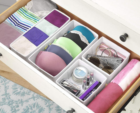 Whitmor Set of 4 Drawer Organizers, White
