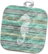 3dRose Pot Holder, Rustic Weathered Coastal Nautical Seahorse for Beach Decor
