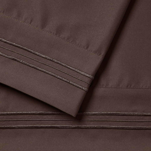 Nestl Brown Microfiber Queen Pillow Cases - Set of 2, 20x30 Inches