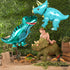 KatchOn Giant Blue Dinosaur Balloons, 38 Inch Pack of 2 Mylar Balloons for Birthday Party Decor