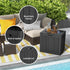 31 Mars Villa Gallon Deck Box, Waterproof Weatherproof and UV Resistant Resin Storage Bin with Lockable Lid