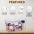 Clear storage organizer bins, Kitchen Cabinet Organizers and Storage Baskets Pantry Fridge Containers for Organizing