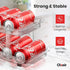 Oizeir 2-Pack Expandable Soda Can Dispenser For Fridge - - Clear Transparent Soda Can Organizer For Refrigerator