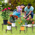 5 Pack Plant Stand Indoor Brown Metal Plant Stands Outdoor Heavy Duty Flower Pot Stands for Multiple Plants Rustproof