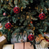 Deloky 16Pcs Buffalo Plaid Fabric Ball - 2.16 Inch Small Christmas Fabric Wrapped Balls for Tree Decoration