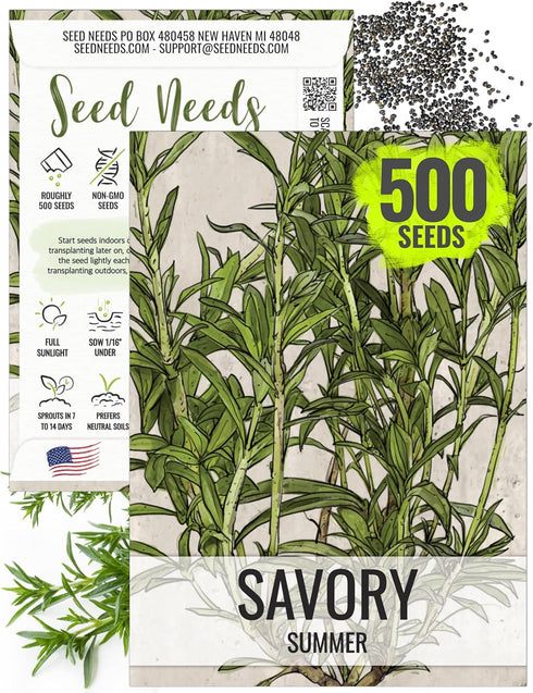 Seed Needs Summer Savory Seeds for Planting Herbs - Non-GMO Heirloom &
