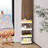 Buzowruil Rolling Storage Cart, 4 Tier Mobile Shelving Unit with Wheels for Kitchen, Bathroom, and Laundry, White.
