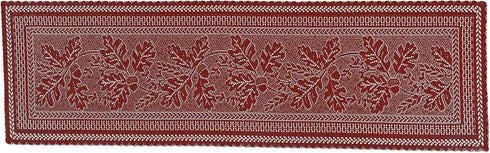 Heritage Lace Oak Leaf Runner - 14x48, Dark Paprika