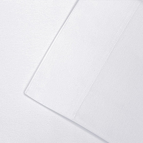 Superior Flannel Cotton Pillowcase Bedding Set, 2 Pillow Covers, Standard, White