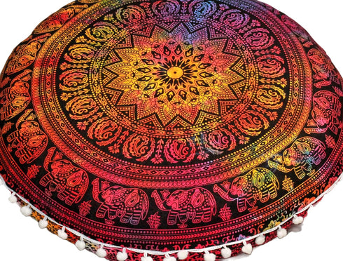 4 32" ICC Large Round seat Floor Cushion Chair Ottoman Cover Pouf Pillow Meditation Floor Cushions Cases Seating