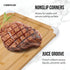 Farberware Nonslip Bamboo Cutting Board, 11x14 Inch with Juice Groove, White