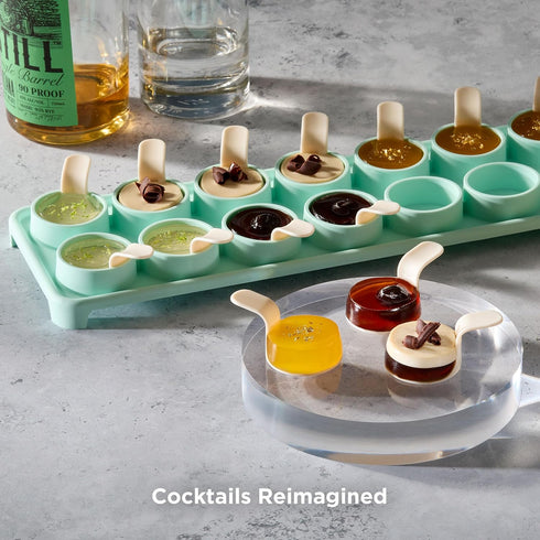 14 Boozy 14.5 1.5 5.3 Inch Rabbit Jelly Shots Edible Cocktail Maker, Silicone Jello Shot Mold with Reusable Spoons