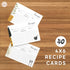 40 Recipe Cards for Recipe Box Boho Kitchen Recipe Cards in 3 Designs, Recipe Cards for Weddings or Bridal Showers, New Homeowner Gift by Two Poodle Press