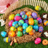 24PCS 2.3" JOYIN Printed Empty Colorful Plastic Eggs Fillable, Bright Plastic Eggs Bulks for Festival Hunt, Filling