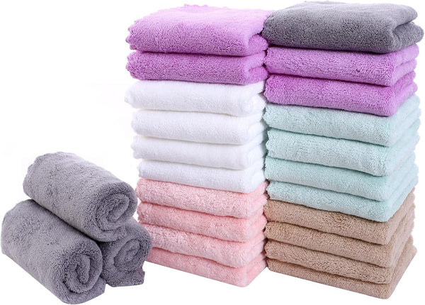 24 Pack Kitchen Dishcloths - Does Not Shed Fluff - Reusable Dish