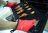 Kitchen Oven Gloves - Silicone and Cotton Double-Layer Heat Resistant Mitts for Baking and Grilling - 1 Pair, Red
