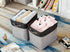 DECOMOMO Large Storage Baskets, 54.5L Fabric Bins for Organizing Laundry, Nursery, Toys (Grey and Black, XXXL)