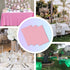 Childom 3 Pack Plastic Tablecloths for Rectangle Tables, 54" x 108", Pink Disposable for Parties