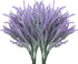 10 Bundles Fake Flowers, Artificial Lavender Faux Plastic Plants for Home Decor, Wedding, Kitchen, Garden