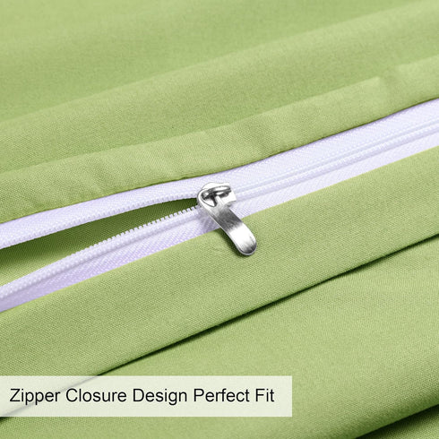 uxcell 2 Pack Soft Microfiber Pillow Cases Set with Zipper - King Size (20"x36"), Sage