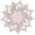 White Linen Doily 11 inches Round Neutral Earth Tones Beige Lace Coffee