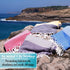 39x63in SUNSPUN LINENS Turkish Beach Towel, Extra Large Quick Dry Cotton Oversized Turkish Bath Towel & Blanket