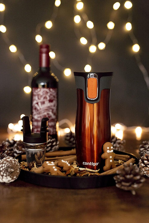 Contigo West Loop Autoseal Travel Mug, Stainless Steel Thermal Mug, Vacuum Flask, Leakproof Tumbler, Coffee Mug