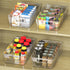 Simple Houseware 4 Pcs Clear Bin Storage Organizer, 8'' Tall, 15" x 8" x 3.75".