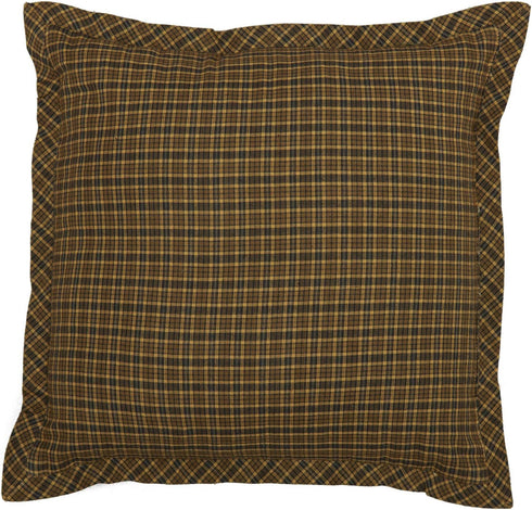 Tea Cabin Rustic 12"x12" Patchwork Pillow - Green Thanksgiving Cotton Square Bedroom Decor