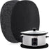 2 Pcs Oval Slow Cooker Heat Resistant Mat, Non Skid Countertop Heat Protector for 6-8 Quart Kitchen Appliances