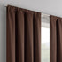 ECLIPSE Kendall Modern Blackout Thermal Rod Pocket Window Curtain, 42 x 84, Chocolate