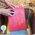 Resort Chef Vibrant Kitchen Cutting Board Set, 4 Non-Porous BPA-Free Boards, Includes Ceramic Knife & Non-Slip Mat.