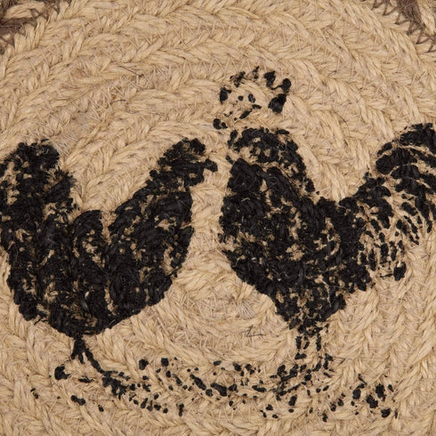 VHC Brands 8" Charcoal Poultry Table Décor, Sawyer Mill Trivet