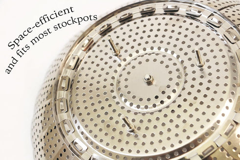 ExcelSteel Stainless Steel Foldable Vegetable Steamer