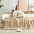 Amlie Cozy 60"x80", Home Luxury Striped Faux Fur Throw Blanket for Couch, Soft Fuzzy Fluffy Soft Plush Blankets Sofa