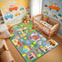 Car Rug for Kids Playroom - Road Rug for Boys Room Kids