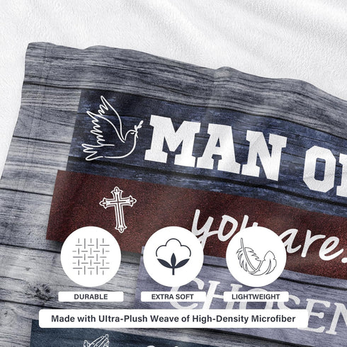 80"x60" Christian Gifts for Men, Christian Blanket, Religious Gifts for Men, Catholic Baptism Spiritual Inspirational
